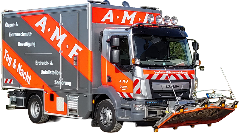 amf-abschleppdienst-verkehrsflächenreinigung-teaser Verkehrsflächenreinigungsfahrzeug von AMF vor transparentem Hintergrund.